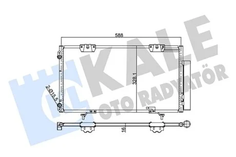 KALE TOYOTA Радиатор кондиционера Avensis 97- Kale 345580