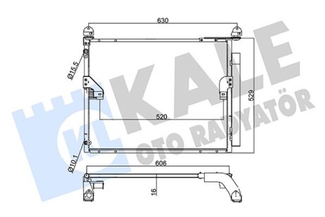 TOYOTA Радіатор кондиціонера (конденсатор) Land Cruiser Prado 150 09- Kale 345585