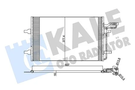 KALE VOLVO Радіатор кондиціонера (конденсатор) без осушувача C30, C70 II, S40 II, V50 07- Kale 345590