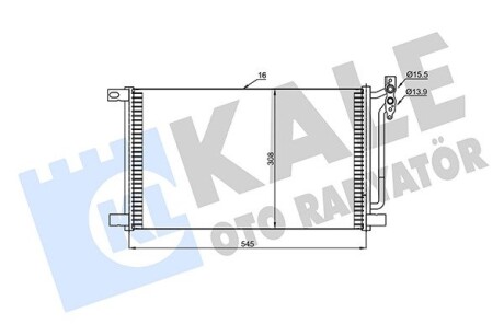 BMW радіатор кондиціонера 3 E46 99- Kale 345615