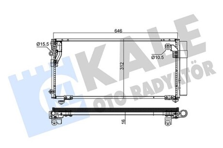 CHRYSLER радіатор кондиціонера Sebring 01- Kale 345635