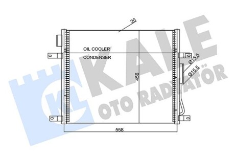 JEEP Радіатор кондиціонера (конденсатор) Grand Cherokee II 2.7CRD/4.7 03- Kale 345660