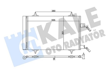 Радиатор кондиционера Citroen C5 III, Peugeot 508 I, 508 Sw I OTO RADYATOR Kale 345665