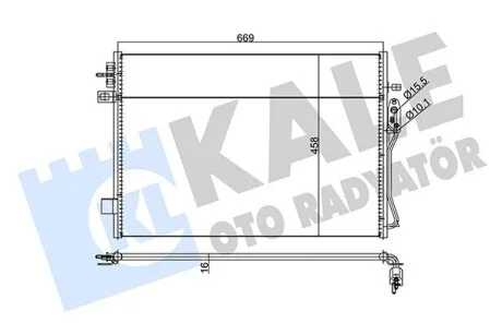 KALE FIAT Радіатор кондиціонера (конденсатор) з АКПП Freemont, Jeep Journey 08- Kale 345685