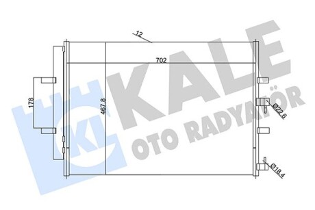 Радіатор кондиціонера Ford Tourneo Custom, Transit OTO RADYATOR Kale 345695