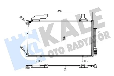 KALE HONDA Радіатор кондиціонера (конденсатор) Accord VIII 2.0/2.4 08-, Accord IX 2.4 14- Kale 345715