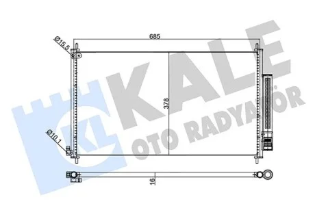 Радіатор кондиціонера Honda Cr-V IV KALE OTO RADYATOR Kale 345720