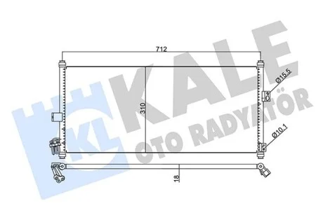 KALE NISSAN Радіатор кондиціонера (конденсатор) Almera II 00- Kale 345790