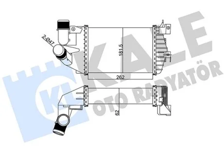 KALE OPEL Интеркулер Astra H,Zafira B 1.3/1.9CDTI Kale 345800