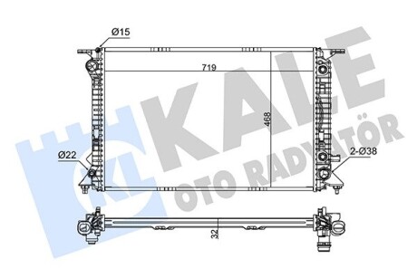 Радиатор охлаждения Audi Q5 OTO RADYATOR Kale 345845