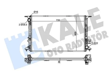 KALE VW радіатор охолодження Audi A8 10- Kale 345855