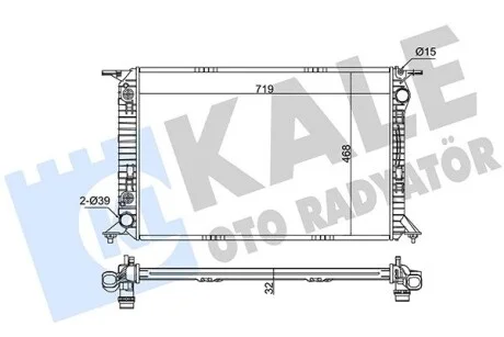 KALE VW радіатор охолодження Audi A4/5 Kale 345860