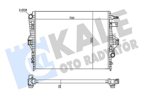 Радиатор охлаждения Volkswagen Touareg - Porsche Cayenne Radiator OTO RADYATOR Kale 345870