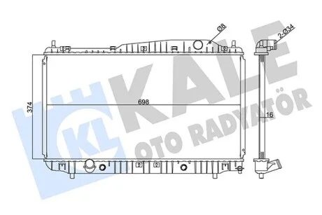 KALE CHEVROLET Радиатор охлаждения Evanda 2.0 02- Kale 345885