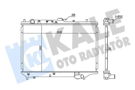 KALE MAZDA радіатор охолодження 323 IV 1.3/1.8 89- Kale 345965