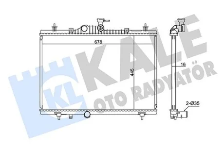Радиатор охлаждения Renault Koleos I Radiator KALE OTO RADYATOR Kale 346015