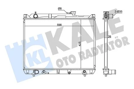 KALE SUZUKI Радиатор охлаждения Grand Vitara I 2.7 01- Kale 346035