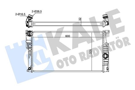 BMW радіатор охолодження 1/2/3 F30,4 2.0/2.0d/3.0d Kale 346065