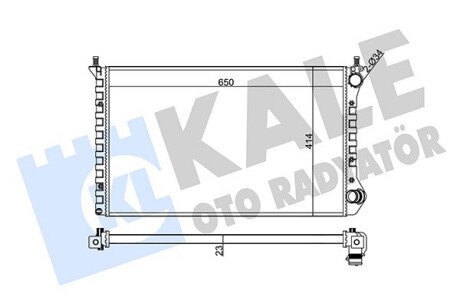 FIAT радіатор охолодження Doblo 1.4/1.6/1.9D 01- Kale 346110