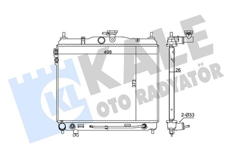 HYUNDAI радіатор охолодження з АКПП Getz 1.6 02- Kale 346125