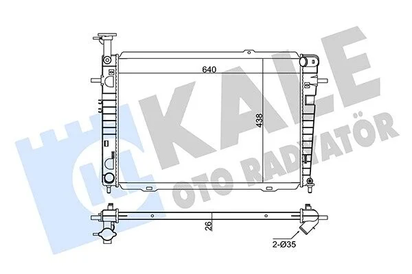 Радиатор охлаждения Hyundai Tucson, Kia Sportage KALE OTO RADYATOR Kale 346235 (фото 1)