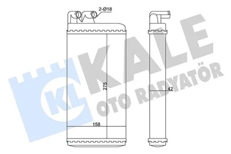 KALE AUDI радіатор опалення 100/200,A6,V8 Kale 346240