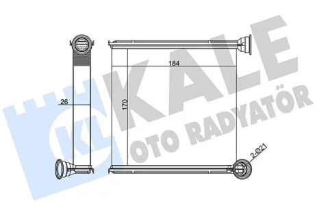 Радіатор обігрівача Audi A3 - Seat Leon, Leon Sc, Leon St - Skoda Octavia (Kale 346265