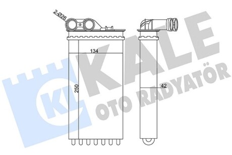 Радиатор отопителя Citroen C4 I, Peugeot 307, 307 Cc, 307 Sw OTO RADYATOR Kale 346280