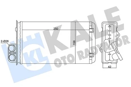 KALE PEUGEOT радіатор опалення 405 I,II Kale 346305