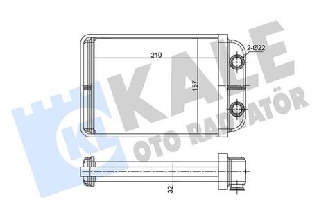 FIAT Радіатор опалення Bravo II, Stilo Kale 346350