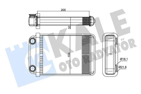 Радиатор отопителя Opel Astra J, Astra J Gtc, Astra K, Cascada KALE OTO RADYATOR Kale 346390