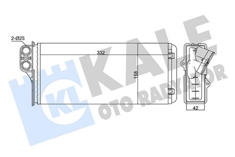 Радиатор отопителя Renault Master II Kale 346410