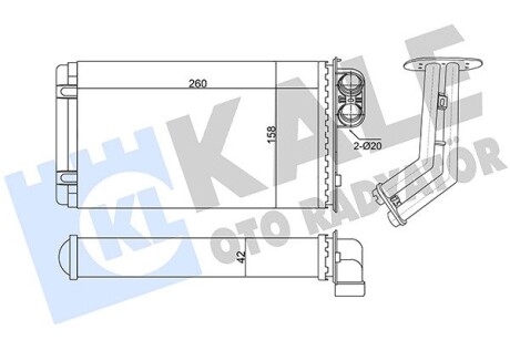 RENAULT радіатор опалення Laguna I Kale 346425