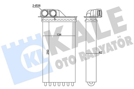 CITROEN Радіатор опалення C2/3,Peugeot 1007 05- Kale 346440