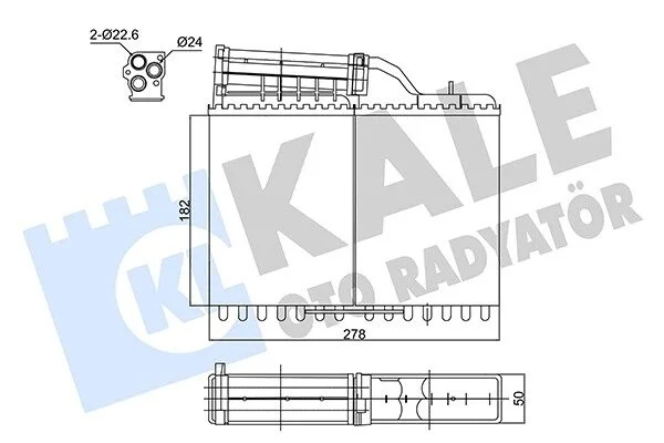Радіатор опалення на BMW 5 E34 88- Kale 346465 (фото 1)
