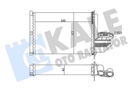 BMW Радиатор отопления 3 E36 91- Kale 346470