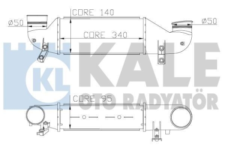 FORD інтеркулер Fiesta IV,Focus 1.8D/TDCi 95- Kale 346500