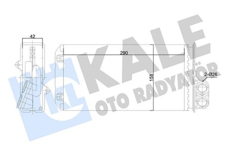 PEUGEOT радіатор опалення 607 00- Kale 346510