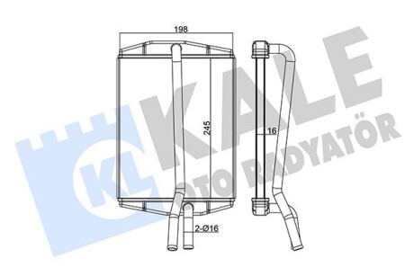 FORD Радіатор опалення Fiesta IV, Фургон 95- Kale 346535