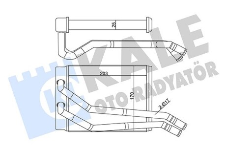 Радіатор обігрівача Hyundai Santa Fe I OTO RADYATOR Kale 346555