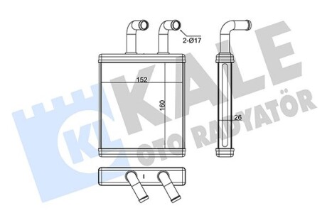 KIA Радіатор опалення K2500/K2700 Kale 346570