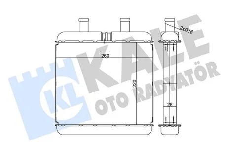 Радіатор обігрівача Iveco Daily III KALE OTO RADYATOR Kale 346590