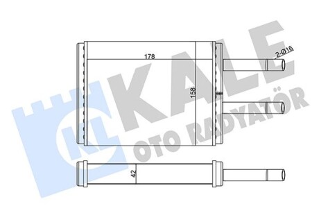 MAZDA радіатор опалення 626 IV,Xedos 6 91- Kale 346595