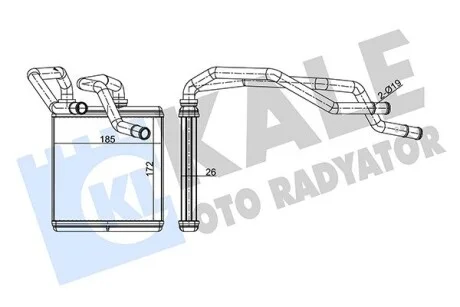 Радиатор отопителя Nissan Qashqai, Qashqai +2, X-Trail Heater KALE OTO RADYATOR Kale 346650