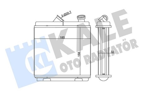 OPEL радіатор опалення Astra F,Calibra,Vectra A Kale 346660