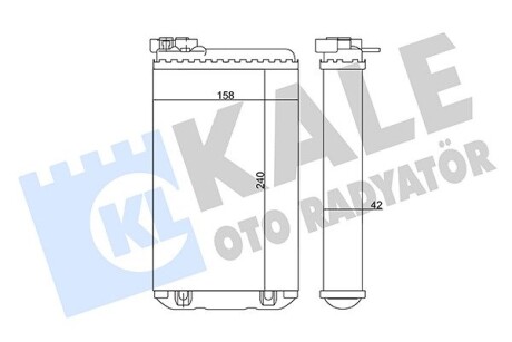 OPEL радіатор опалення Omega A,Senator B Kale 346670