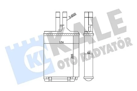 KALE OPEL радіатор опалення Vectra B Kale 346675