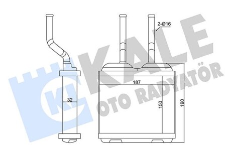 OPEL радіатор опалення Combo,Corsa B,Frontera Kale 346685