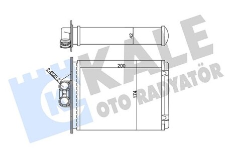 Радиатор отопителя Opel Vectra B Kale 346695