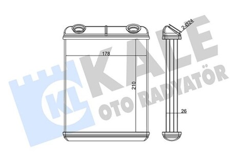 Радиатор отопителя Renault Laguna II (05-) OTO RADYATOR Kale 346715